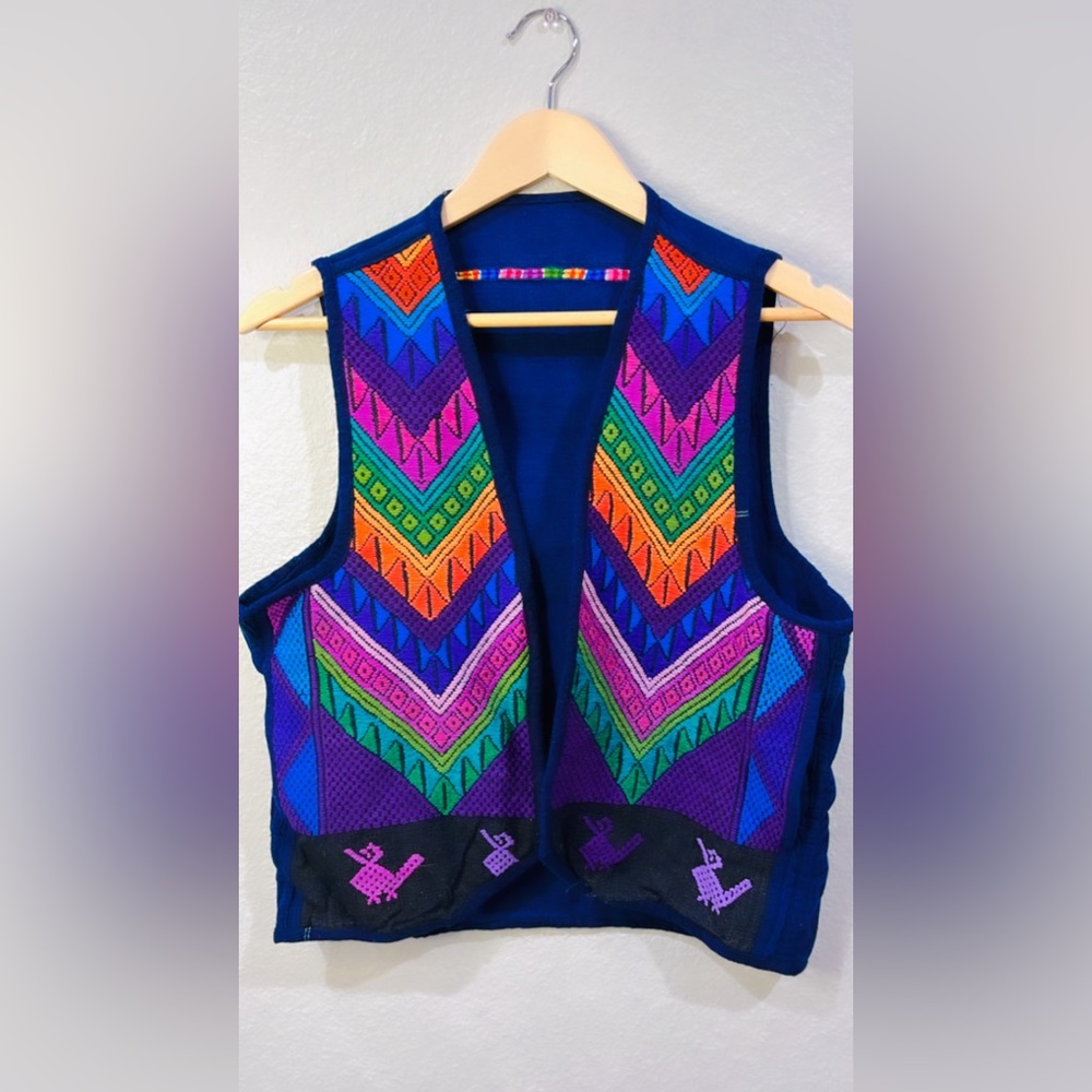 Reversible embroidered western vest